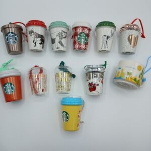 Starbucks Miniature Ornament Set (12 Qty, Mixed Lot)
